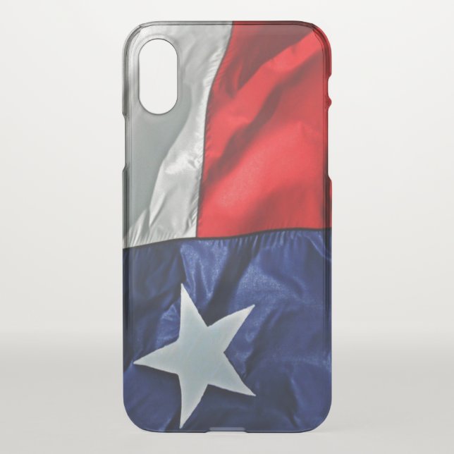 Texas Flag Waving Red White and Blue Uncommon iPhone Case (Back)