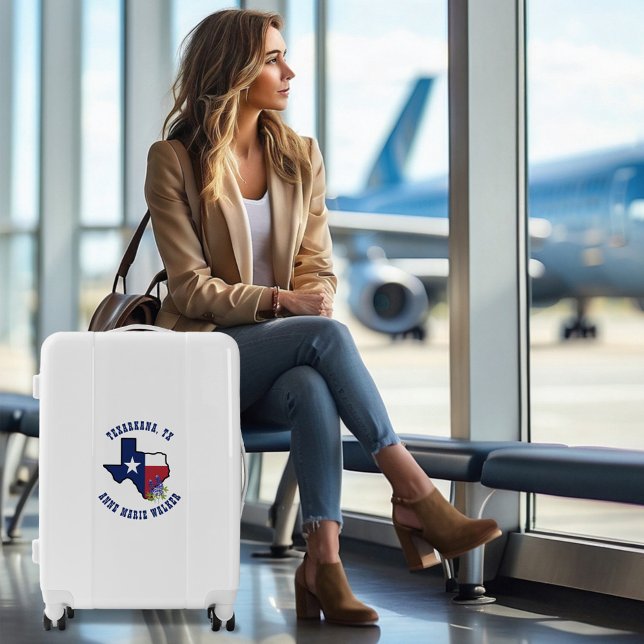 Texas Flag with State Flower Bluebonnet Custom Luggage (Creator Uploaded)