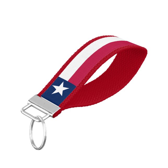 Texas Flag Wrist Keychain (Angled Down)