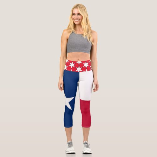 Texas Flag Yoga Pants
