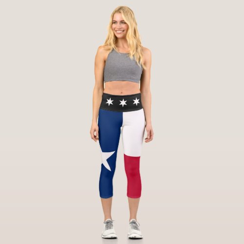 Texas Flag Yoga Pants