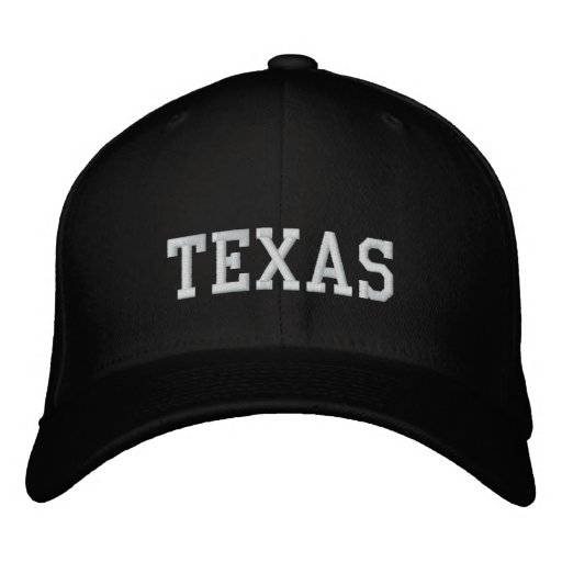 Texas Flexfit Wool Cap Black | Zazzle.com