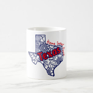 Texas Floral Doodles Coffee Mug