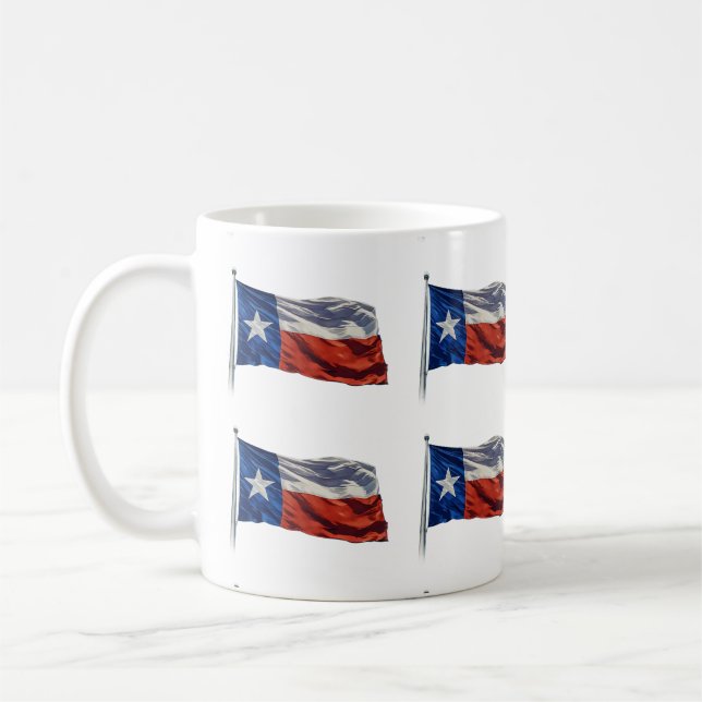Texas Flying Flag Coffee Mug (Left)
