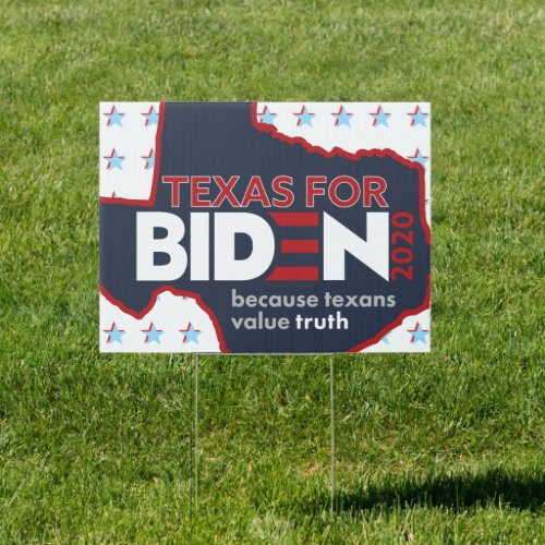 Texas for Biden 2020 Election Lawn Stake Yard Post Sign