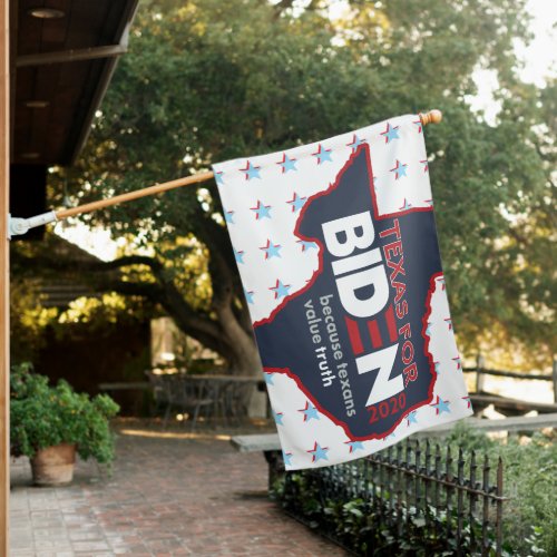 Texas for Biden 2020 Presidential Election TX Joe House Flag