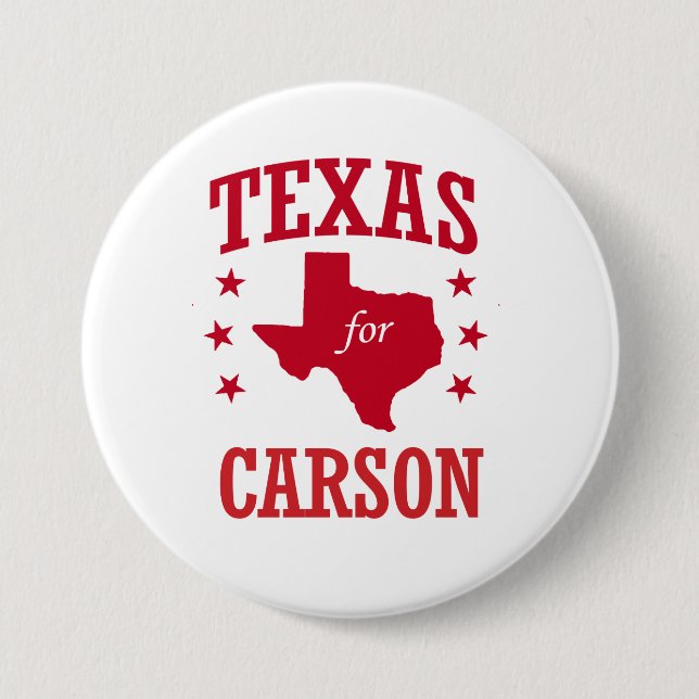 TEXAS FOR CARSON PINBACK BUTTON (Front)