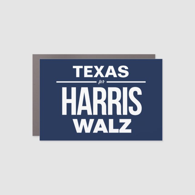 Texas for Harris Walz Car Magnet (Front)