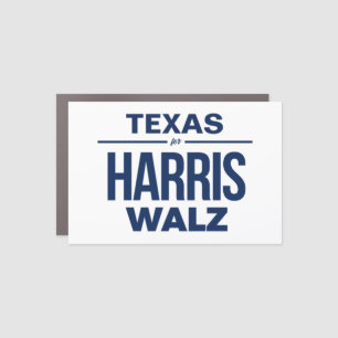 Texas for Harris Walz Car Magnet