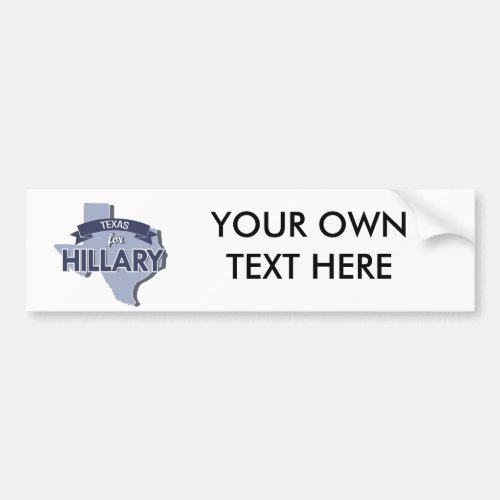 TEXAS FOR HILLARY _png Bumper Sticker