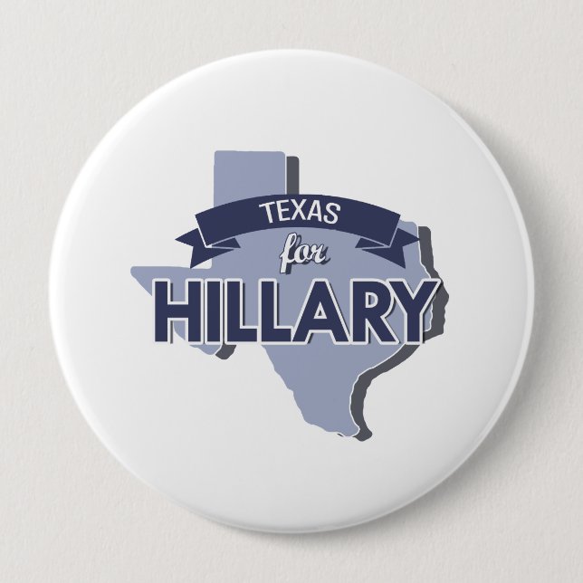 TEXAS FOR HILLARY -.png Pinback Button (Front)