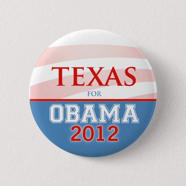 TEXAS for Obama 2012 Button (Front)