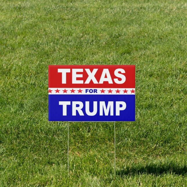Texas For Trump Sign (Insitu)