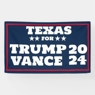 Texas for Trump Vance 2024 Banner
