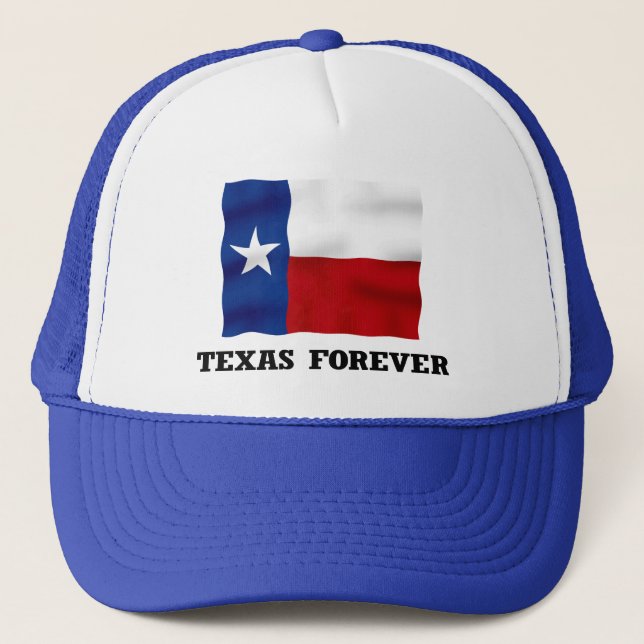 TEXAS FOREVER - Blue Trucker Hat (Front)