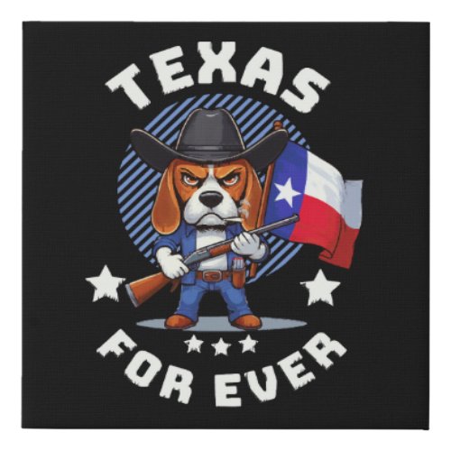 Texas forever faux canvas print
