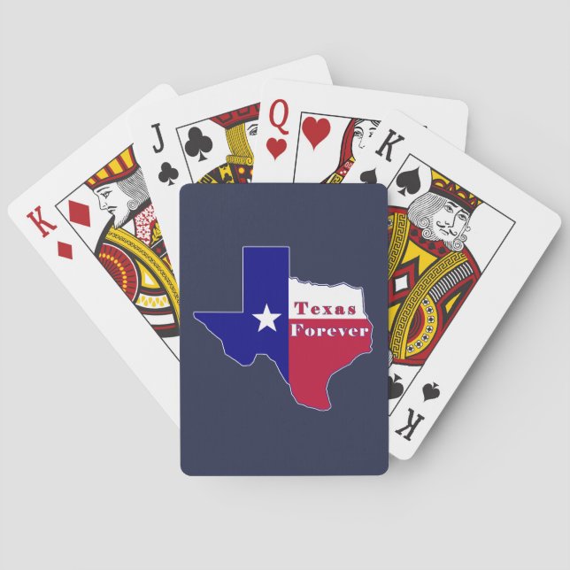 Texas Forever Flag Map Poker Cards (Back)