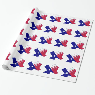 Texas Forever Flag Map Wrapping Paper