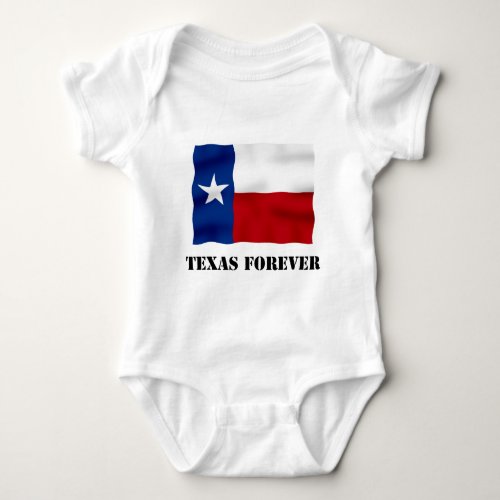 TEXAS FOREVER _ Flag Text _ Multi_Products Baby Bodysuit