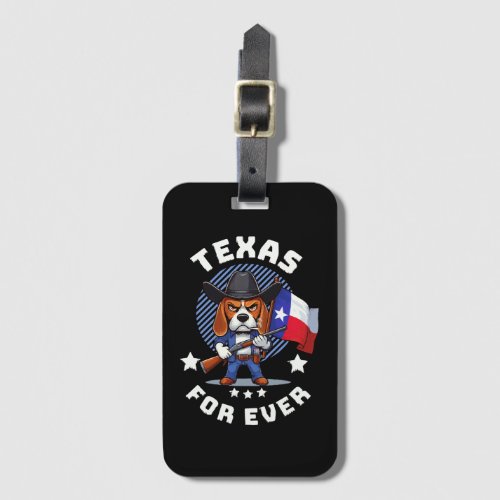 Texas forever luggage tag