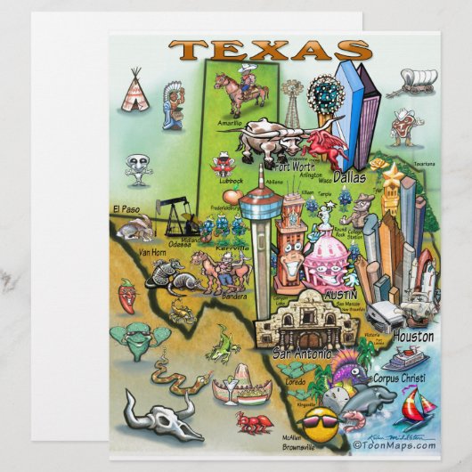 Texas Fun Map (Front/Back)