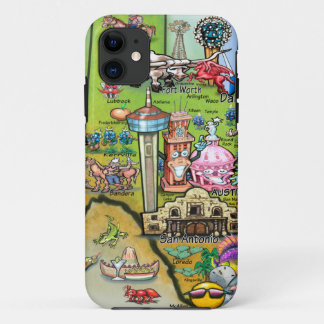 Texas Fun Map iPhone 11 Case