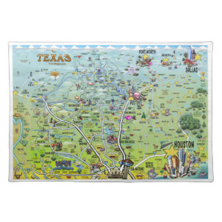 Texas Fun Map Cloth Placemat