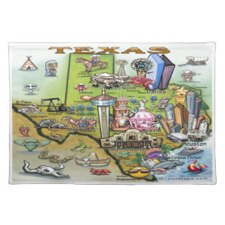 Texas Fun Map Cloth Placemat