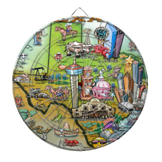 Texas Fun Map Dart Board