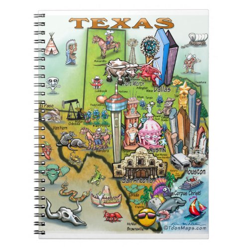 Texas Fun Map Notebook