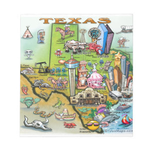 Texas Fun Map Notepad