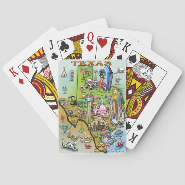 Texas Fun Map Poker Cards (Back)
