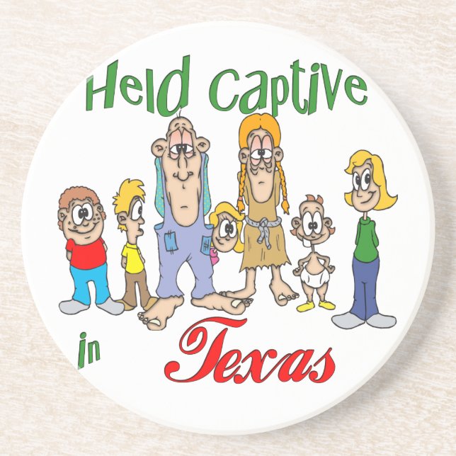 Texas Funny Trailer Park Sandstone Coaster (Front)