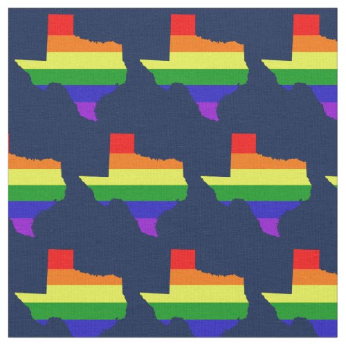 Texas Gay Pride Rainbow LGBTQ Fabric