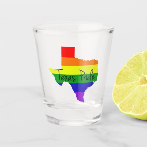 Texas Gay Pride Rainbow LGBTQ Shot Glass