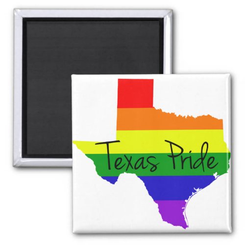 Texas Gay Pride Rainbow Magnet