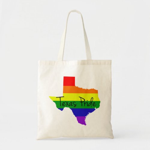 Texas Gay Pride Rainbow Tote Bag