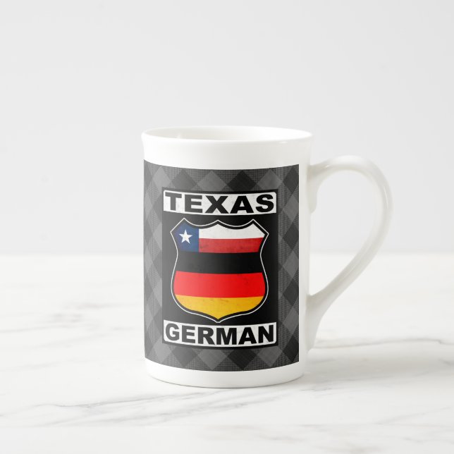 Texas German American  Bone China Mug (Right)