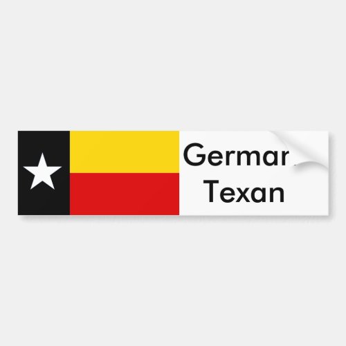Texas German Texasdeutsch Flag Bumper Sticker