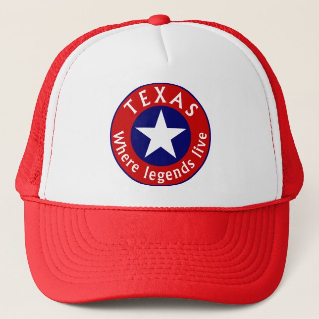 Texas Gimme Cap - Where legends live (Front)