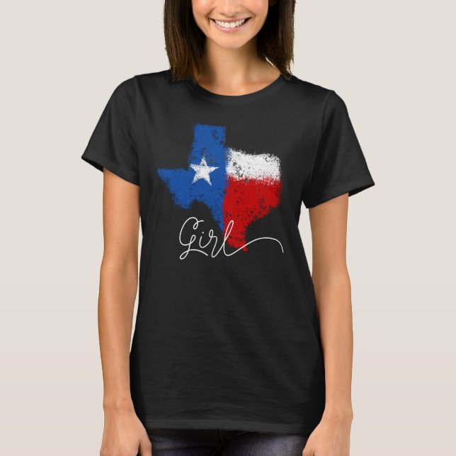 Texas Girl - Distressed T-Shirt (Front)