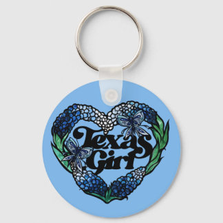 Texas Girl Texas Bluebonnets wildflower texan      Keychain