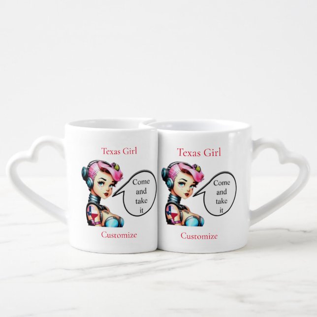 Texas Girl Thunder_Cove  Coffee Mug Set (Back Nesting)