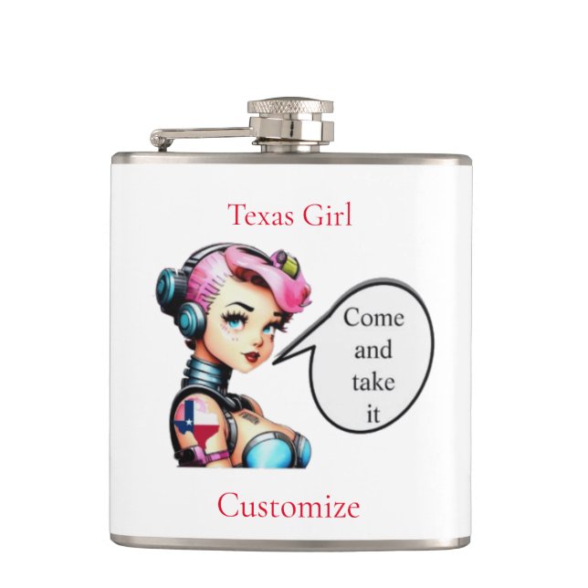 Texas Girl Thunder_Cove  Flask (Front)
