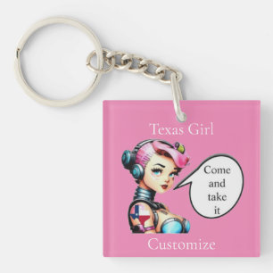 Texas Girl Thunder_Cove  Keychain