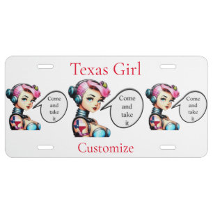 Texas Girl Thunder_Cove  License Plate
