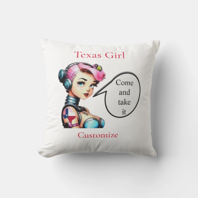 Texas Girl Thunder_Cove  Throw Pillow (Front)