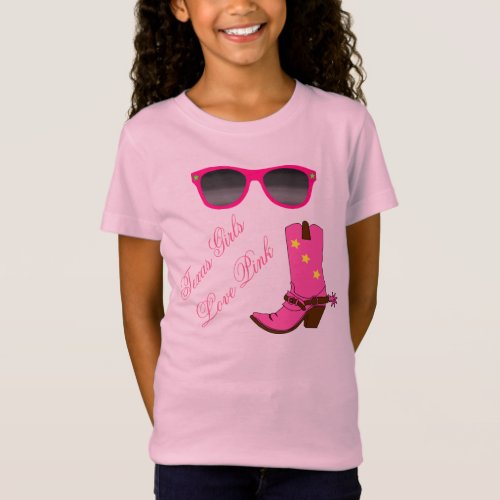 Texas Girls Love Pink T_Shirt