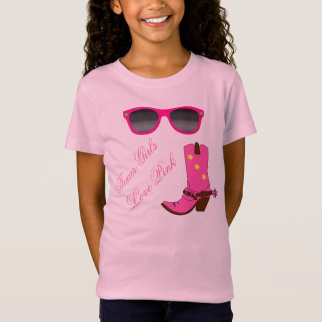 Texas Girls Love Pink T-Shirt (Front)