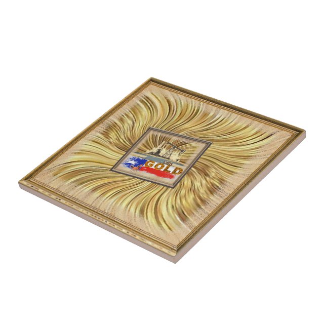 Texas gold ceramic tile (Side)